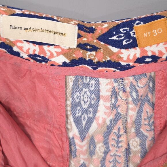 Anthropologie Pilcro and the Letterpress Size 30 Paz Ikat Joggers Pants Rayon - Picture 2 of 16